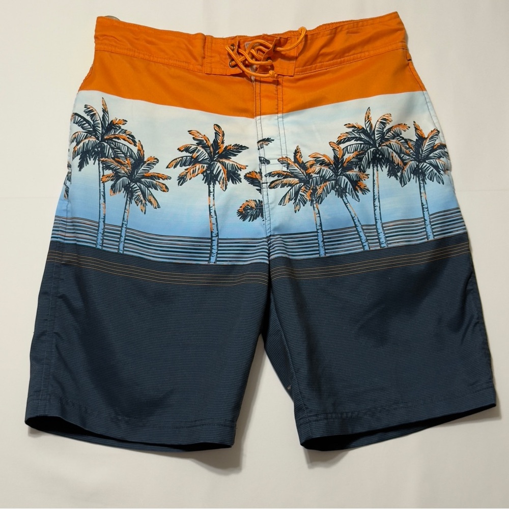 Bass Pro Shops Swim Trunks Mens Medium Tropical Mesh Lined Drawstring‎ Swimwear